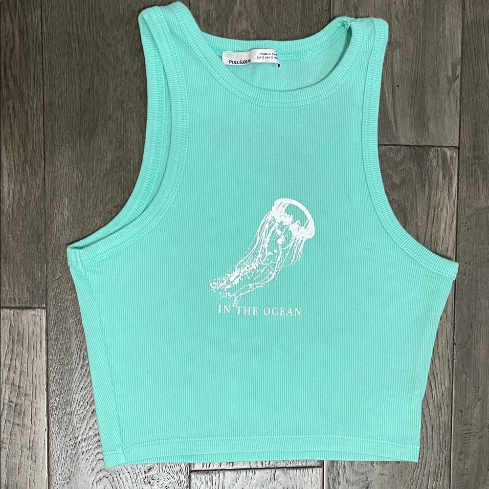 Pull&Bear Aqua Jellyfish Tank Top